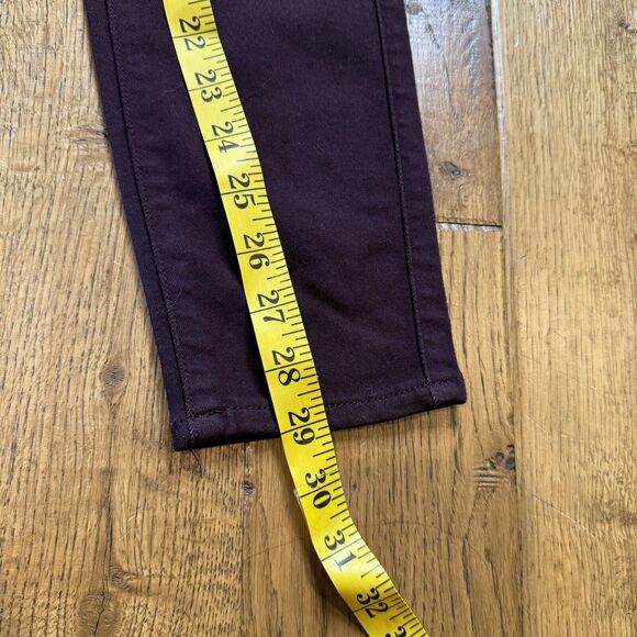 Paige Jeans Verdugo Skinny Ankle Jeans Burgundy Stretch Denim Women’s Sz 26 - Picture 5 of 8